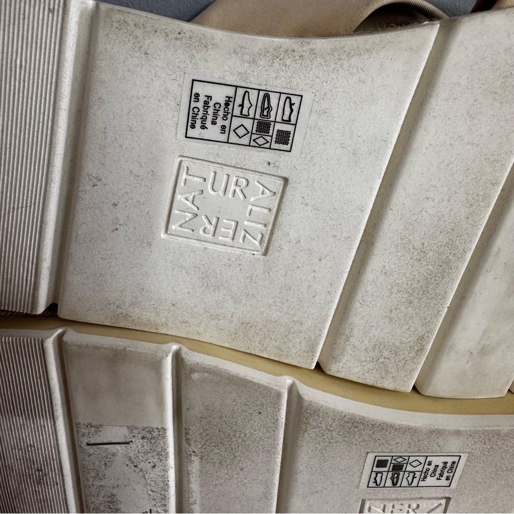 Naturalizer Dayana Cream Platform Slip On Mule Sandals Size 9.5 Jute Edge EUC - Picture 12 of 12